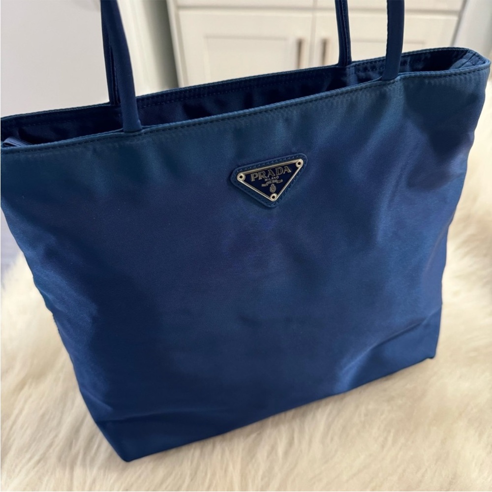 Authentic Blue Prada Nylon Tote 💙